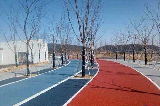 哈爾濱彩色陶瓷顆粒，彩色防滑路面 步道施工